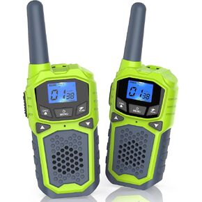 2 Walkie-Talkies for Kid, Outdoor Toys for Boys and Girls, Long Distance Walkie-Talkies, Suitable for Camping Hiking Birthday Gift（No Batteries）
