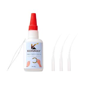 KONMAY Clear Jewelry Glue for Elastic String, 50g Professional Elastic String Knot Fixing Drip, Water-Proof Adhesive for Rhinestones,Clay Beads, Silicone, Resin, Wooden,Rubber,Fabric