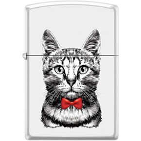 Zippo Lighter-Cat Sketch Tattoo Drawing Black Matte Windproof Lighter #Z5465