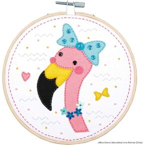 Vervaco Felt Applique KIT Flamingo, Multicoloured