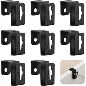Hicarer 8 Pcs Metal Hanging File Bracket Clips Storage Hanging Rail Clips Metal Divider Fits 1/2" Drawer Side for File Storage