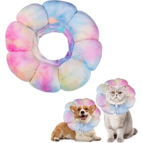 Dog Collar Cone Soft, Adjustable Cute Flower Shape for Claming Dog Cat Cone After Surgery, Pet Recovery Anti-Lick Collar