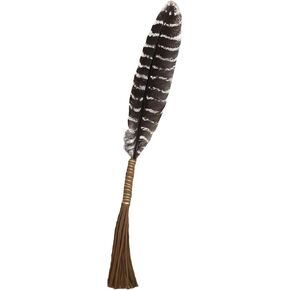 10-12 Inch Leather Wrapped Smudging Feather with Leather TasselSmudge Feather, Turkey Feather， Unique Homecrafted Energy Cleansing Clearing Spiritual Practice House Smudging - Great for Beginners