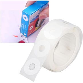 Hole Reinforcement Stickers, Hole Punch Reinforcers Stickers DIY Production PVC Waterproof Simple Reinforcement Labels (White)