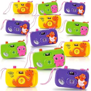 Kids Camera Toy Set with Images in Viewfinder (12PCs) Pretend Play for Toddlers/Kids, Great for Birthday Party Favors for Kids 3-5, Goody Bags Birthday Gifts, Toddler Party Favors, Goody Bag Stuffers