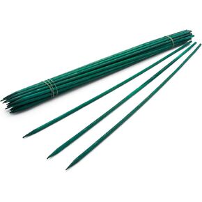 Royal Imports Green Wood Plant Stake, Bamboo Floral Gardening Sturdy Support Picks, Wooden Sign Posting Potted Garden Orchid Sticks (12 Inch - 100 Pcs)