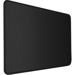 Mouse Pad, Large Gaming Mouse Pad with Double Stitched Edges, 14.9 x 11.7 inches Premium-Textured & Waterproof Mousepad, Nonslip Natural Rubber Base Mouse pad for Laptop,Computer, Office, Black