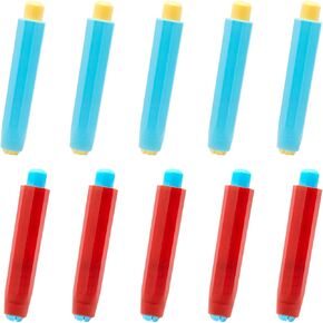 10pcs Plastic Chalk Holders, Adjustable Chalk Clips Set Clean Teaching Hold for Teacher Kawaii Stationery,It protects your hands from direct contact with chalk（5 X Red+5 x Blue