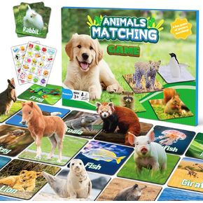 zheyistep 100 PCS Christmas Matching Game for Kids Toddlers Merry Christmas Memory Game, Winter Match Game Concentration Card Game for Boys Girls Preschool Learning Activities