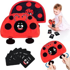 teytoy Social Emotional Learning Toy with Emotion Cards, Funny Ladybug Shape Expressions Matching Educational Montessori Toys for Preschool Learning Activities for Kids Ages 1-3 Years