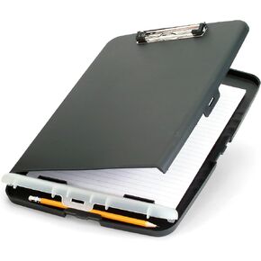 Officemate Slim Clipboard Storage Box, Charcoal (83303)