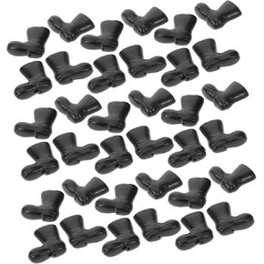Gatuida 100pcs Mini Christmas Santa Boots - Black Miniature Santa Claus Shoes for DIY Craft Projects - Dollhouse Holiday Decor Table Decoration Christmas Ornaments