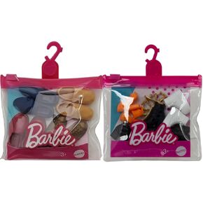 Barbie and Ken Shoe Accessory Packs with 9 Total Pairs of Doll Shoes