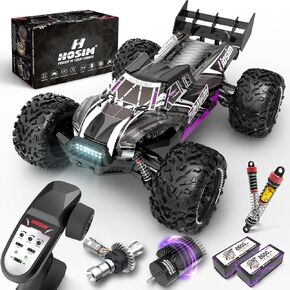 Hosim 1/10 Brushless Fast RC Cars for Adults, 68+Km/h Remote Control Car All Terrain Hobby Rc Trucks, 4WD Off Road Waterproof Racing Buggy Toy Gift Remote Monster Trucks-Upgradeable to 3S Battery