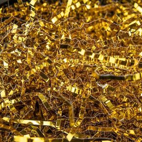 ELENKUPAC Crinkle Cut Paper Filler, 1.1LB Gold Crinkle Cut Shred Paper Filler for Gift Wrapping and Decoration