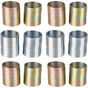 ArtCreativity Metal Coil Spring - 12 Pack - 1 Inch Silver and Gold Metal Coil Spring Set - Fun Birthday Party Favor for Kids, Cute Coil Spring Prize, Goody Bag Fillers, Stocking Stuffers, Novelty Gift