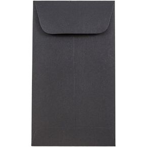 JAM PAPER #5.5 Coin Business Envelopes - 3 1/8 x 5 1/2 - Smooth Black - 50/Pack