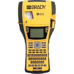 Brady M410 Handheld Portable Industrial Label Printer, 1" Wide Labels, Single Color Thermal Printing, for DataCom, Electrical, and Laboratory, Yellow/Black, 11.5" H x 6" W x 3.5" D
