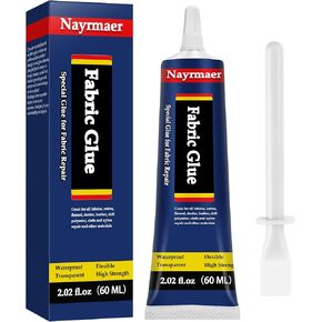Fabric Glue, Permanent Clear Washable Clothing Glue for All Fabrics, Cotton, Flannel, Denim, Leather, Polyester, Doll Repair, 24 Hours Dry and Waterproof in Kuwait