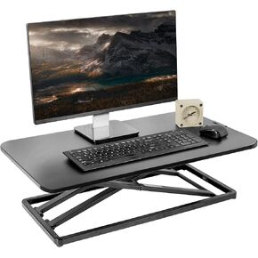 VIVO Economy Single Top Height Adjustable 29 inch Standing Desk Converter, Sit Stand Tabletop Monitor and Laptop Riser Platform Workstation, DESK-V000U