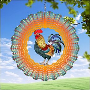 Hummingbird Wind Spinners Garden Decor as Birthday Gifts for Women Mom,12 inch 3D Stainless Steel Hanging Wind Spinner Metal Wind Catchers Kinetic Sculpture for Outdoor Decor, Patio,Yard Decorations