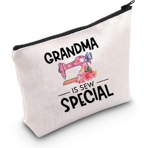 MEIKIUP Sewing Crafting Lover Gift Grandma Sewing Kit Nana Sewing Button Storage Bag Grandma Is Sew Special Zipper Pouch in Kuwait