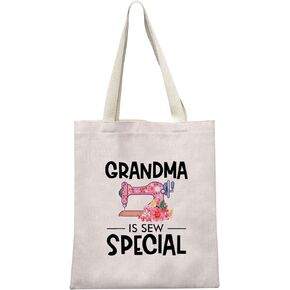 MEIKIUP Sewing Crafting Lover Gift Grandma Sewing Kit Nana Sewing Button Storage Bag Grandma Is Sew Special Zipper Pouch