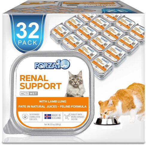 Forza10 Wet Renal Cat Food, Kidney Care Cat Food with Lamb, 3.5 Ounce Can Kidney Support for Cats Wet Food and Renal Health Canned Cat Food, 32 Pack Wet Cat Food in Kuwait