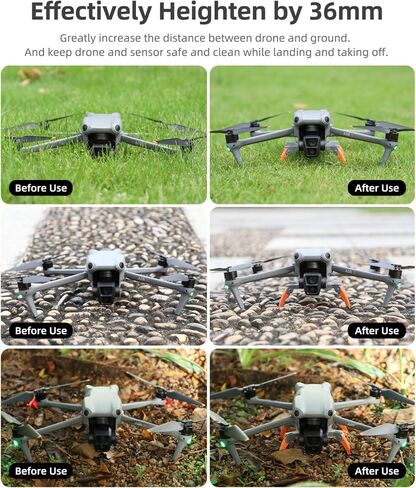 ساق معدات الهبوط لـ DJI Air 3 قابلة للطي، زيادة الارتفاع 30 سم خفيفة الوزن لملحقات الطائرة بدون طيار حامل موسع الارتفاع سريع الفك (برتقالي) in Saudi Arabia