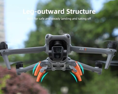 ساق معدات الهبوط لـ DJI Air 3 قابلة للطي، زيادة الارتفاع 30 سم خفيفة الوزن لملحقات الطائرة بدون طيار حامل موسع الارتفاع سريع الفك (برتقالي) in Saudi Arabia