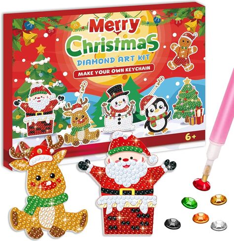 Labeol Arts and Crafts for Kids Ages 8-12 - Creat Your Own GEM Keychains-5D Diamond Art by Numbers GEM Art Kits for Kids Girls Toddler Crafts Age 6-7 6-8 10-12 (Animal) in Saudi Arabia