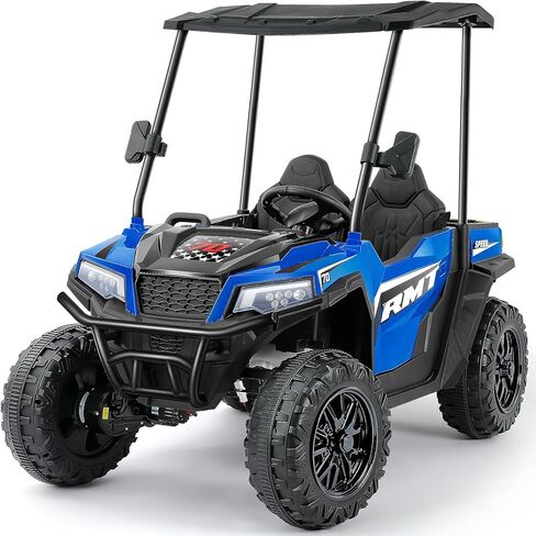 ELEMARA 2 Seater Ride on Toy for Big Kids w/Sun Shade, Dump Bed & Shovel,4WD Powered Electric Ride on Car,12V 10AH Battery Cars w/Remote Control, Ride on Truck,3 Speeds,LED Lights,Bluetooth Music,Pink in Saudi Arabia