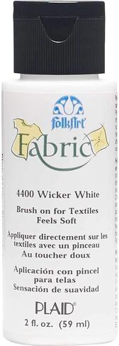 FolkArt, Wicker White 4400 Fabric Brush On Acrylic Paint, 2 oz, 2 Fl Oz (Pack of 1) in Saudi Arabia