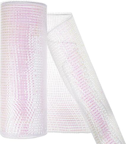 Gold Deco Mesh Ribbon 10 Inch Rolls 45 Feet(15 Yard), Mesh Ribbon for Christmas Tree Wreaths Party Crafts Decoration（Gold with Gold Foil） in Saudi Arabia