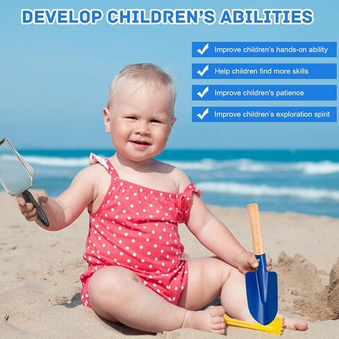 6pcs Shelling Tools for Beach Include Sand Sifter with Extra Long Adjustable Handle, Beach Mesh Shovel, Sand Scoop for Kids Girls Boys in Saudi Arabia