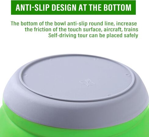 Collapsible Bowls, 3pcs Food Grade Silicone Camping Bowl Salad Bowl with lids, Portable Expandable Lunch Box Food Storage Container for Camping Travel and Picnic in Saudi Arabia