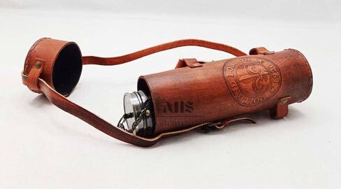 Antique Brass Pirate Telescope Camping Accessories Telescope for Adults Marine Sailor's Spyglass, 17 inch Brass Made w High Resolution Magnification w Brown Leather Case Nautical Gift in Saudi Arabia