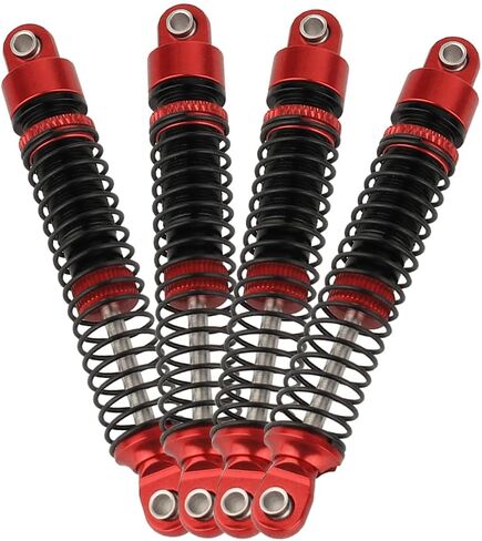 78mm Aluminum Long Threaded Shocks Absorbers Oil Damper for 1/18 RC Crawler TRX4M TRX-4M KUpgrade Parts (Black) in Saudi Arabia