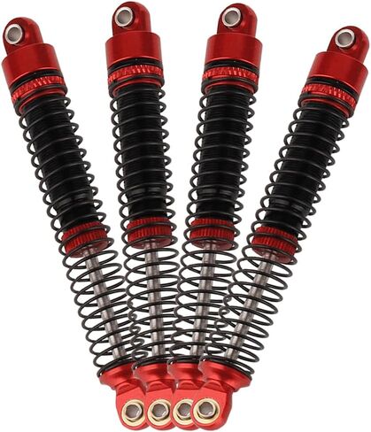 78mm Aluminum Long Threaded Shocks Absorbers Oil Damper for 1/18 RC Crawler TRX4M TRX-4M KUpgrade Parts (Black) in Saudi Arabia