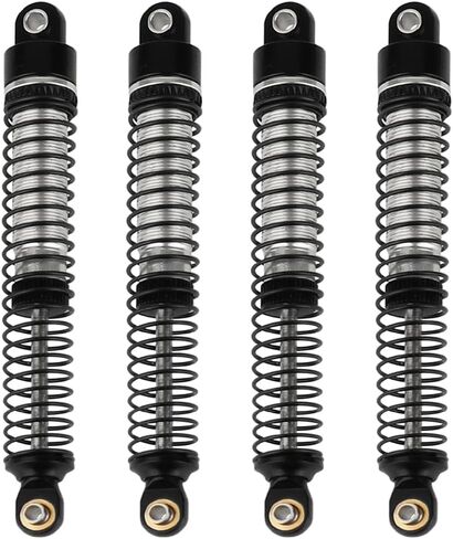 78mm Aluminum Long Threaded Shocks Absorbers Oil Damper for 1/18 RC Crawler TRX4M TRX-4M KUpgrade Parts (Black) in Saudi Arabia