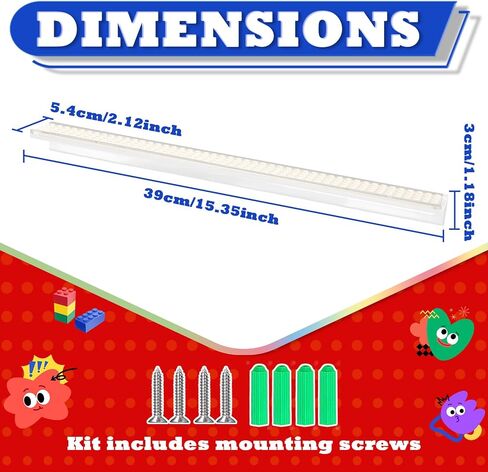 3-Pack Display Shelves for Minifigure - Wall Mount Shelf for Building Bricks Holds Up to 72 Figures, Cabinet Acrylic Floating Display Case Compatible with Lego Figure Collectibles Black (Shelf Only) in Saudi Arabia