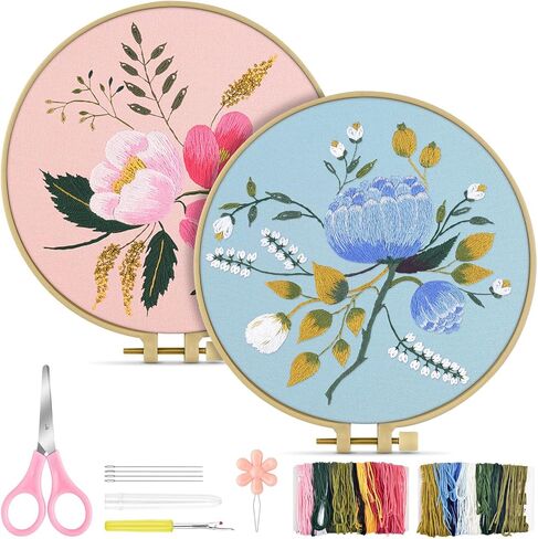 TINDTOP Embroidery Kit for Adult Beginners, Embroidery DIY Starter Kit in Saudi Arabia
