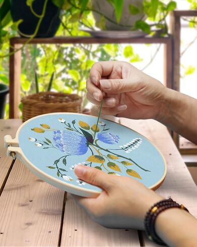 TINDTOP Embroidery Kit for Adult Beginners, Embroidery DIY Starter Kit in Saudi Arabia