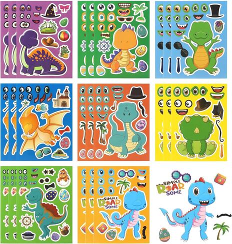 Christmas Stickers for Kids, 24 Sheets Christmas Make a face Stickers Christmas Crafts Make Your Own Sticker Christmas Party Favors Stocking Stuffers Christmas Gift Classroom Activity Holiday Stickers in Saudi Arabia