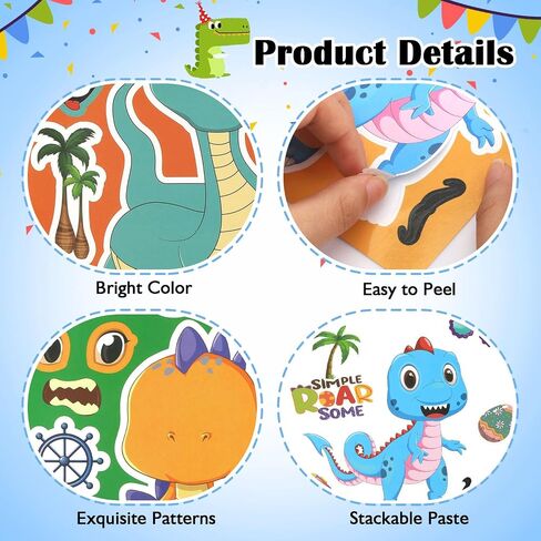 Christmas Stickers for Kids, 24 Sheets Christmas Make a face Stickers Christmas Crafts Make Your Own Sticker Christmas Party Favors Stocking Stuffers Christmas Gift Classroom Activity Holiday Stickers in Saudi Arabia