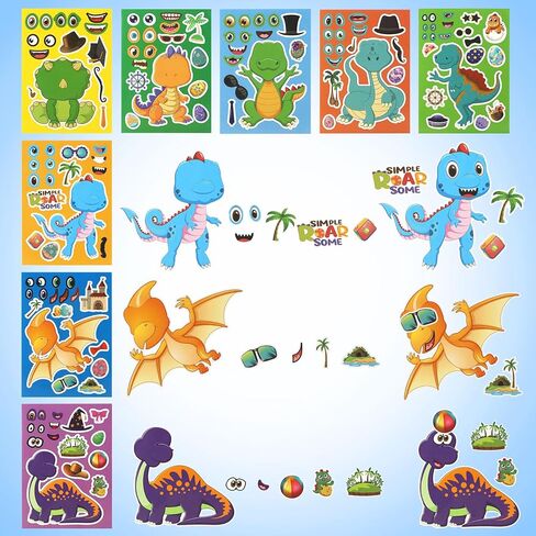 Christmas Stickers for Kids, 24 Sheets Christmas Make a face Stickers Christmas Crafts Make Your Own Sticker Christmas Party Favors Stocking Stuffers Christmas Gift Classroom Activity Holiday Stickers in Saudi Arabia