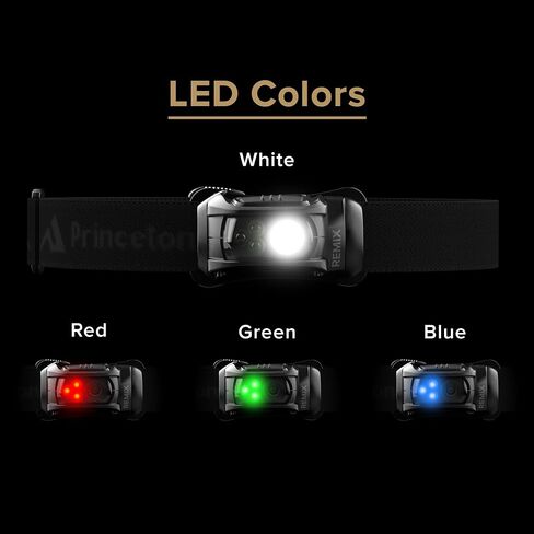 مصباح أمامي LED من Princeton Tec Remix 300 Lumen Maxbright & Ultrabright أبيض/أحمر، مقاومة للماء IPX4، ضروري للمشي لمسافات طويلة والتخييم والصيد وصيد الأسماك والجري والاستعداد للسلامة، أسود in Kuwait