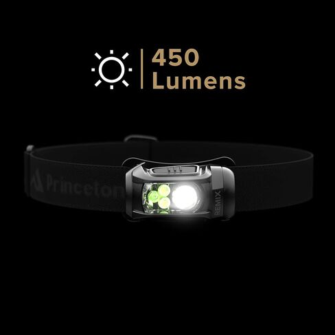 مصباح أمامي LED من Princeton Tec Remix 300 Lumen Maxbright & Ultrabright أبيض/أحمر، مقاومة للماء IPX4، ضروري للمشي لمسافات طويلة والتخييم والصيد وصيد الأسماك والجري والاستعداد للسلامة، أسود in Kuwait