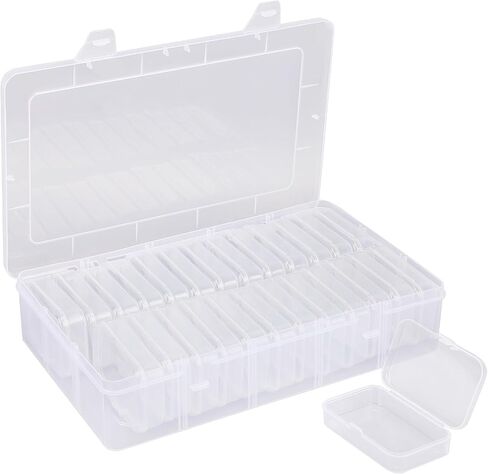 Segbeauty Gem Organizer, Clear Bead Container 28 Compartments with Secure Lids, Removable Tiny Jewelry Storage Box, Transparent Jewelry Organizer for Seeds Craft Making Accessories in Kuwait