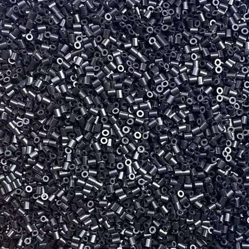 OEEKOI 1000+Pcs Fuse Beads - 5mm Melting Beads Fusion Beads Bulk Iron Beads for Crafts, Ideal for Christmas Birthday Gifts, Black in Saudi Arabia